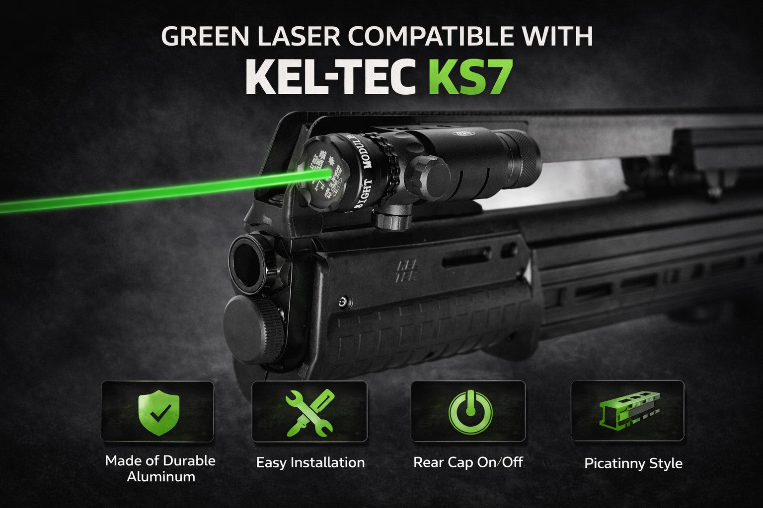 TRINITY Mossberg 835 Green Laser & 1000 Lumen Flashlight Combo