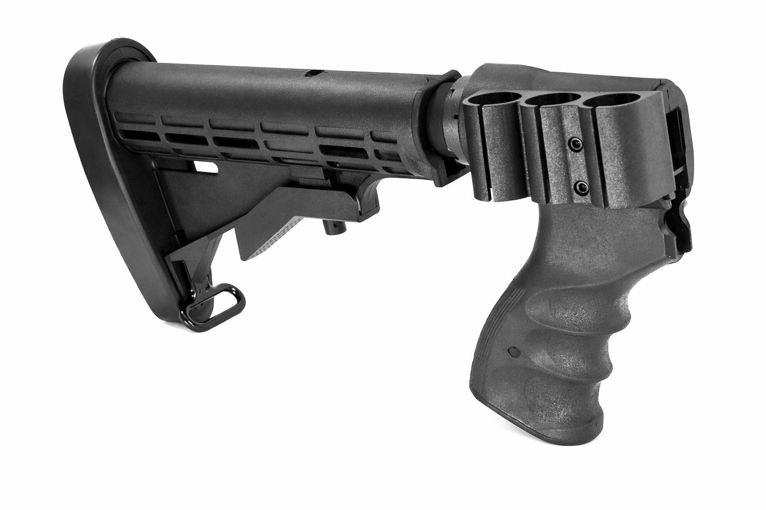 Collapsible Stock With Shell Holder Compatible With Remington 870 tac-14 12-Gauge.