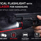 300 Lumen Tactical Flashlight with Red Laser Combo – Picatinny Rail Compatible Handgun Light