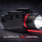 300 Lumen Tactical Flashlight with Red Laser Combo – Picatinny Rail Compatible Handgun Light