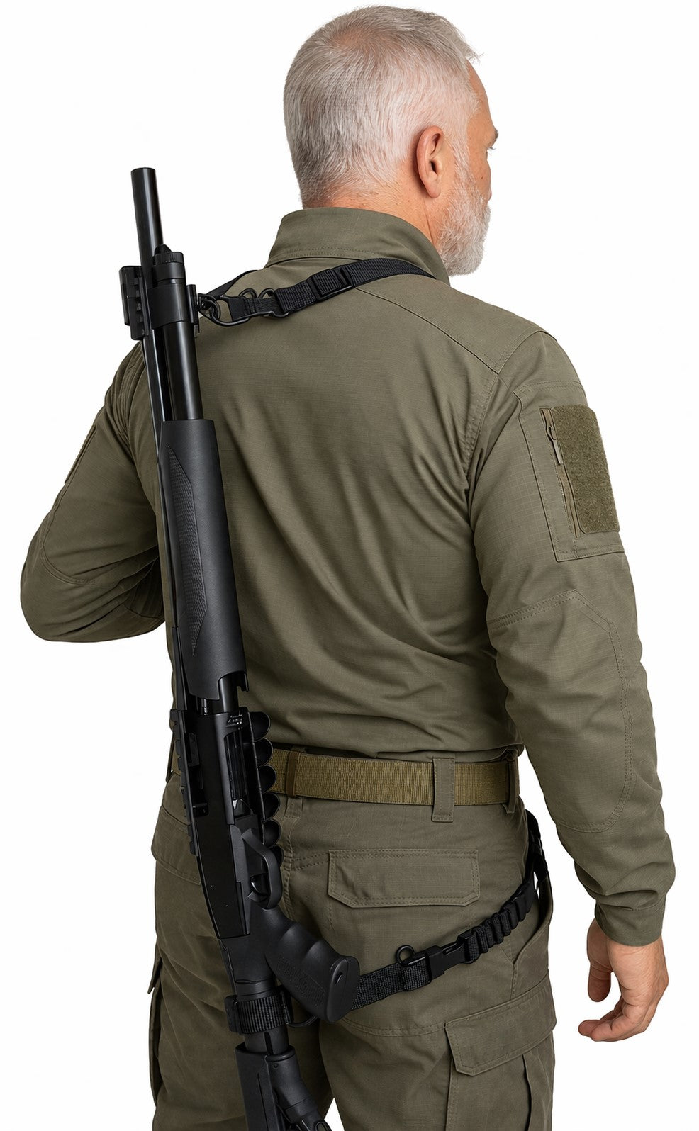 TRINITY Tactical 1 Point 2 Point Sling Black – Adjustable Bungee Rifle & Shotgun Carry Strap