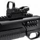 Saddle Mount Picatinny Rail with Side Rail & Reflex Sight for Stevens 320 12 Gauge