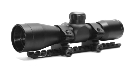Tactical scope sight 4x32 with base mount compatible with Savage Edge Rifle.