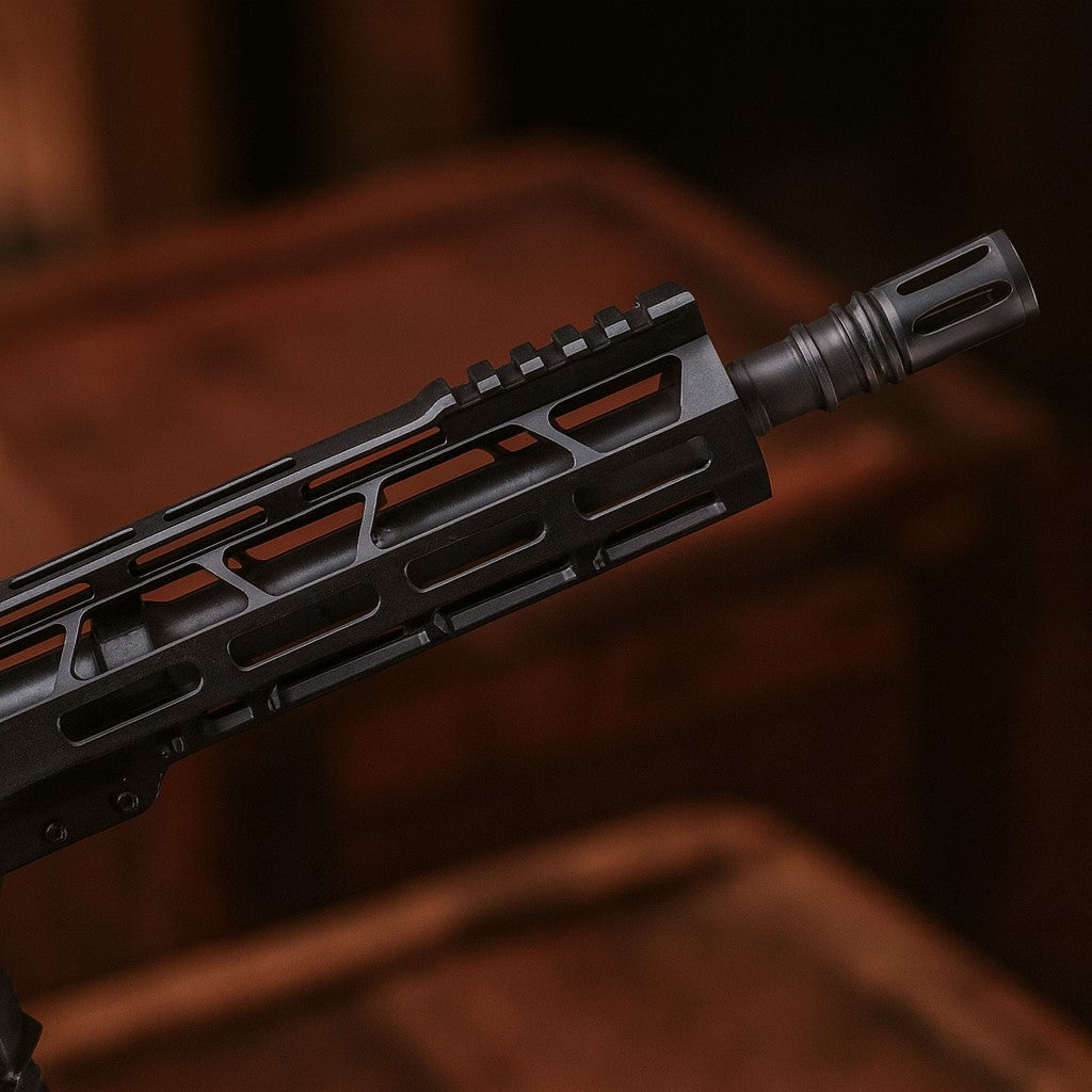 AR-15 Ultralightweight MLOK Free Float Handguard (J Style) 15" inches long.