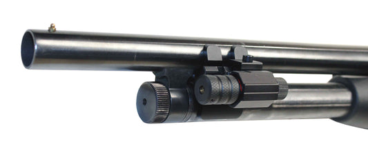 Trinity red laser sight with mount compatible with 12-gauge pumps.