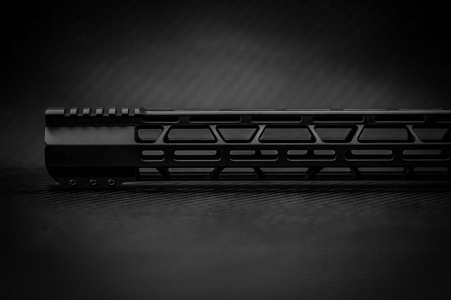 AR-15 Ultralightweight MLOK Free Float Handguard (J Style) 15" inches long.