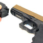 Handgun flashlight 300 lumen with red laser combo polymer body black.