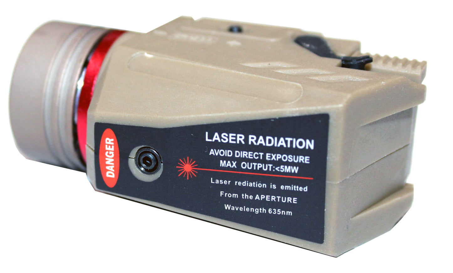 Trinity flashlight 300 lumen with red laser combo polymer body tan compatible with Ruger 5.7 model.