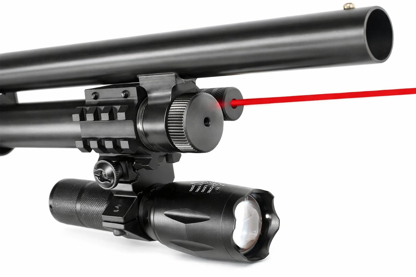 TRINITY 1000 Lumen Shotgun Flashlight & Red Laser Sight Kit Compatible With Mossberg 500 12 Gauge Picatinny Barrel Mount