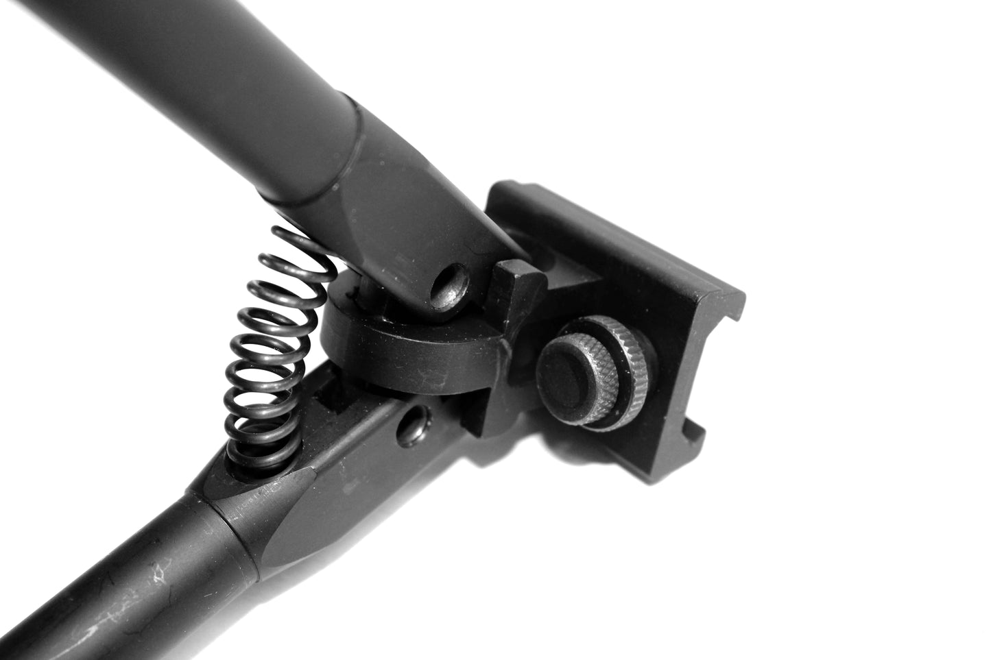 Tactical Compact Bipod compatible with Picatinny rails and Weaver rail systems.