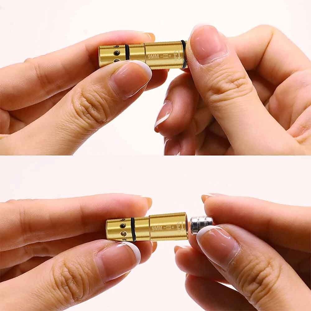 .9mm Caliber Red Laser Chamber Cartridge Round for Training.