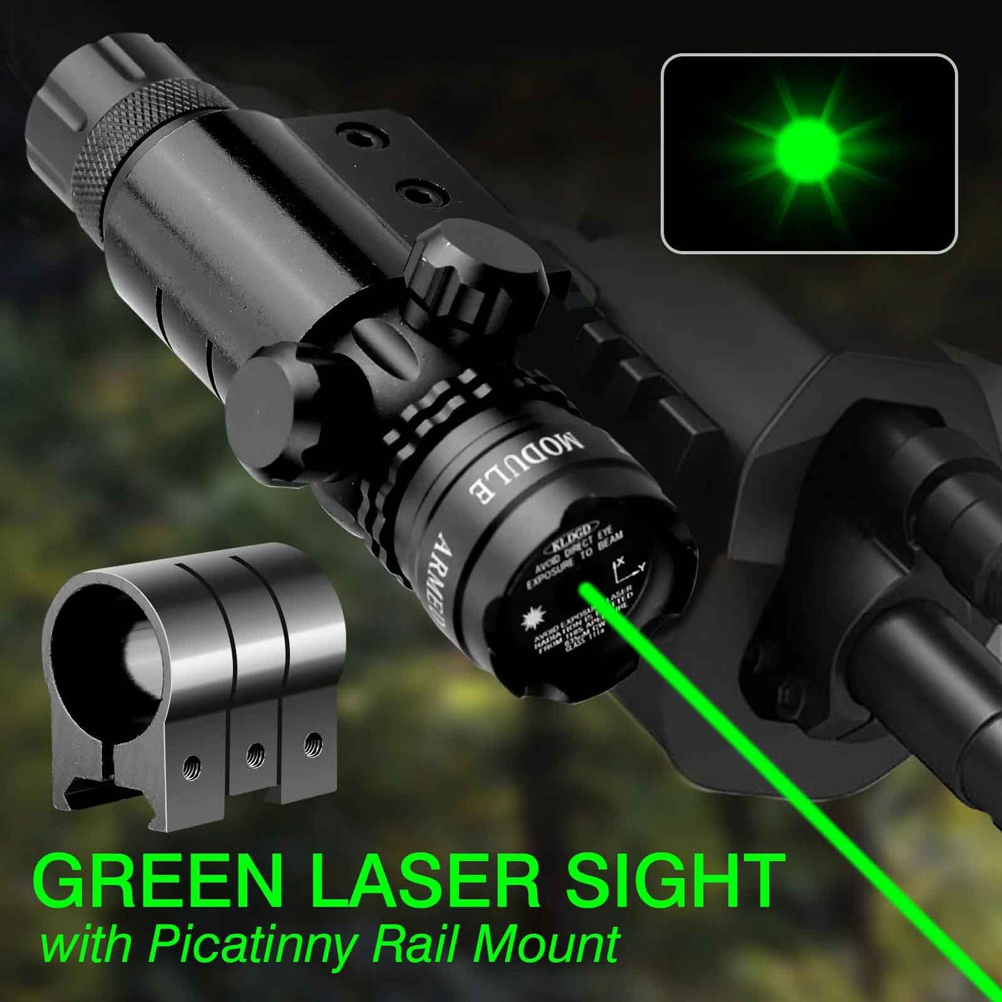 Green Laser Sight with Barrel Mount Compatible with Thompson Center Rifles