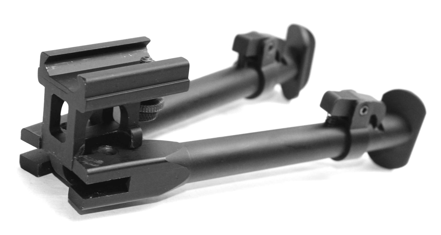 Tactical Compact Bipod compatible with Picatinny rails and Weaver rail systems.