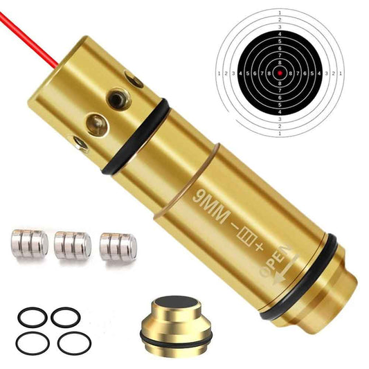 .9mm Caliber Red Laser Chamber Cartridge Round for Training.