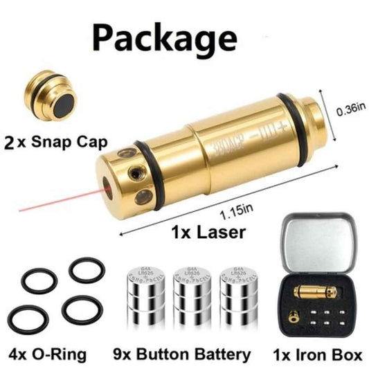 .380ACP Caliber Red Laser Chamber Cartridge Round for Training.