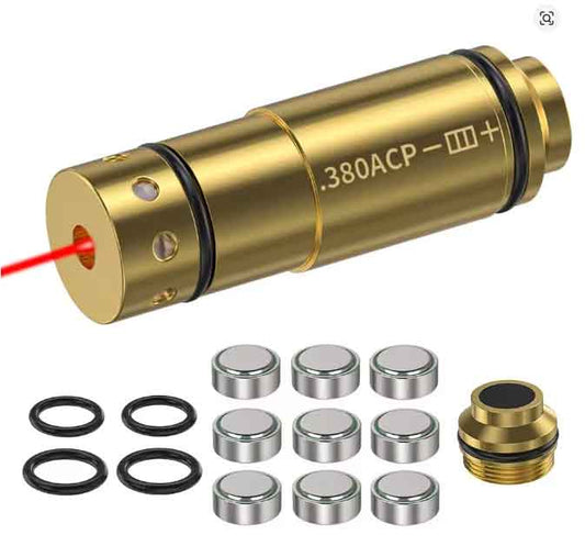 .380ACP Caliber Red Laser Chamber Cartridge Round for Training.
