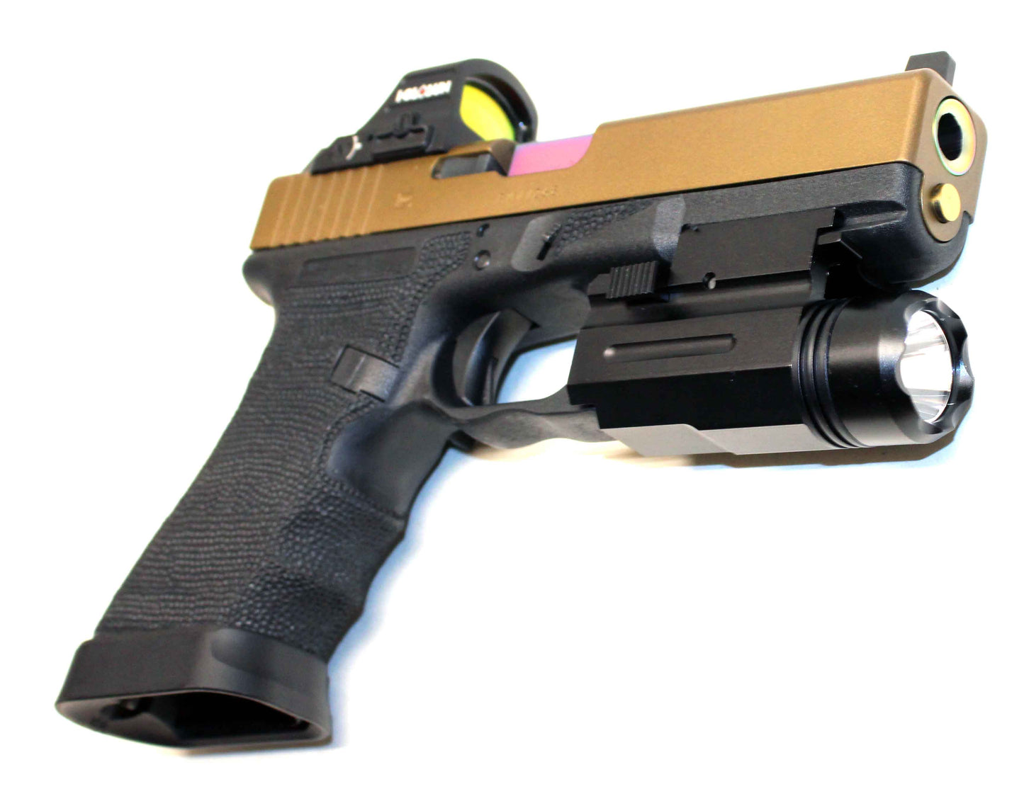 Trinity Flashlight for Ruger American Home Defense Tactical Optics Accessory Picatinny Weaver Base Mount Adapter Aluminum Black.