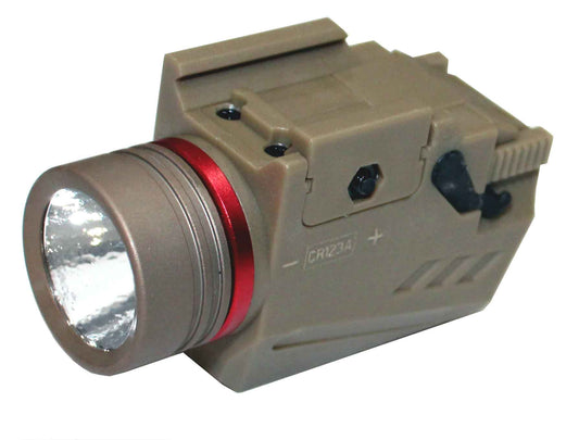 Trinity flashlight 300 lumen with red laser combo polymer body tan compatible with IWI Masada model.