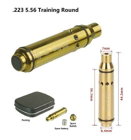 .223 Caliber Red Laser Chamber Cartridge Round for Training.