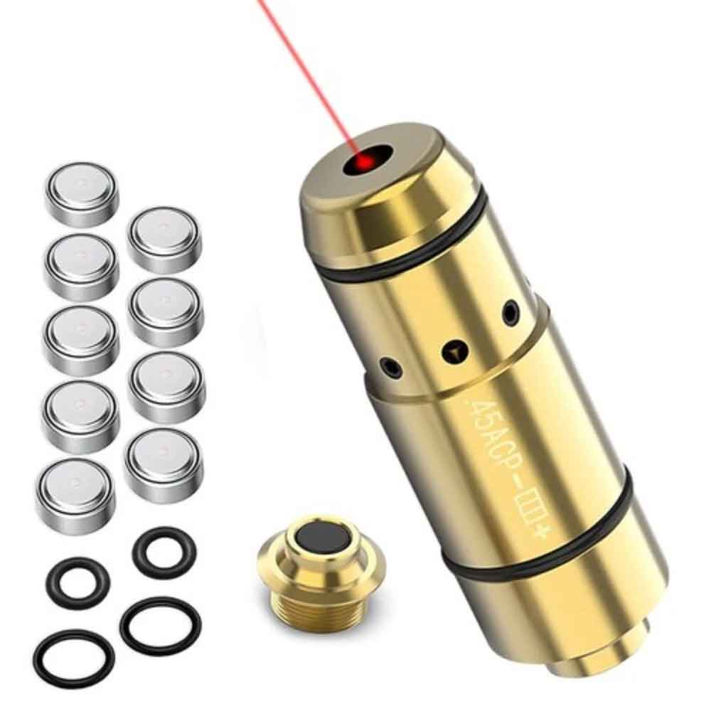.45 Caliber Red Laser Chamber Cartridge Round for Training.