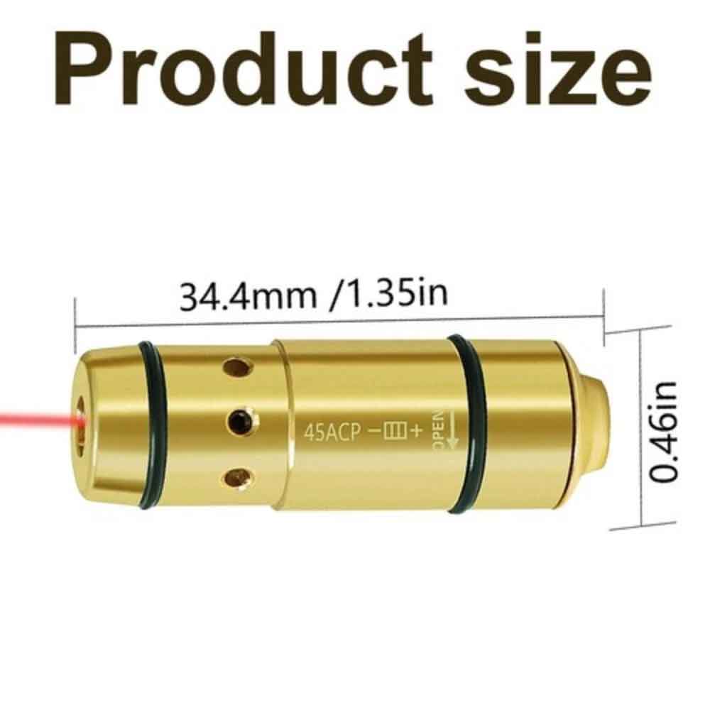 .45 Caliber Red Laser Chamber Cartridge Round for Training.