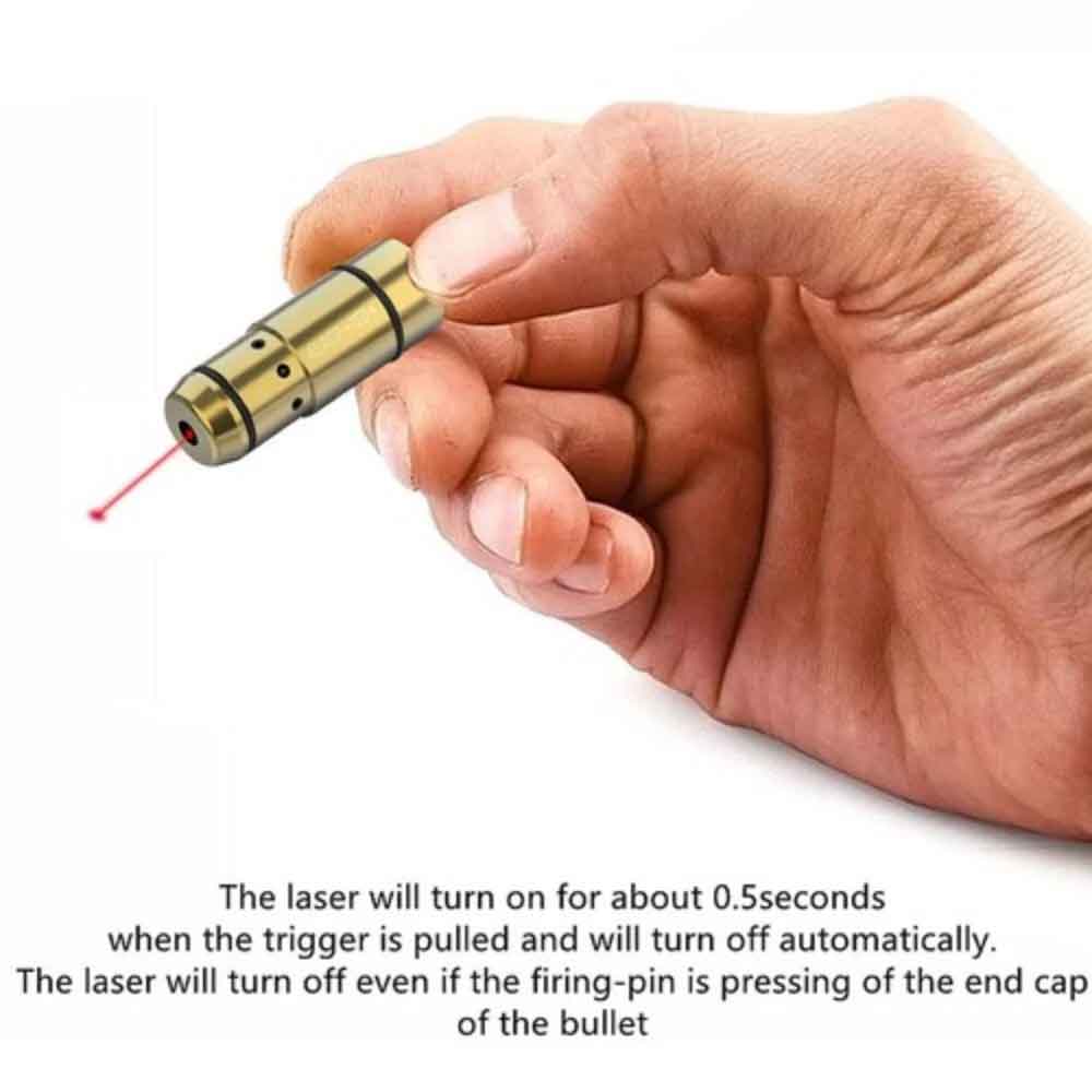 .9mm Caliber Red Laser Chamber Cartridge Round for Training.