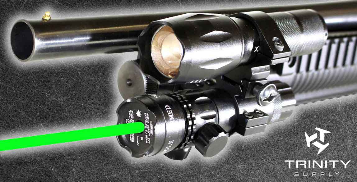 Mossberg 835 12 gauge pump green laser sight and flashlight combo aluminum black.