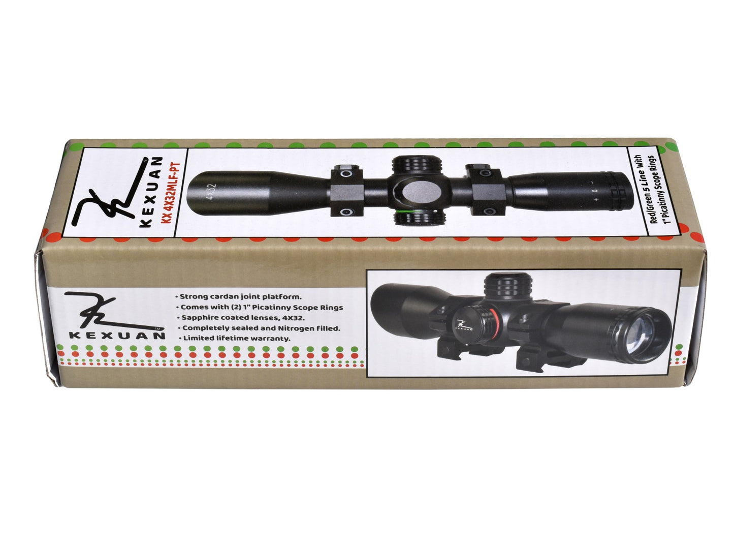 Gamo Recon G2 Whisper Air Rifle scope sight 4x32 aluminum Illuminated Red Green reticle.