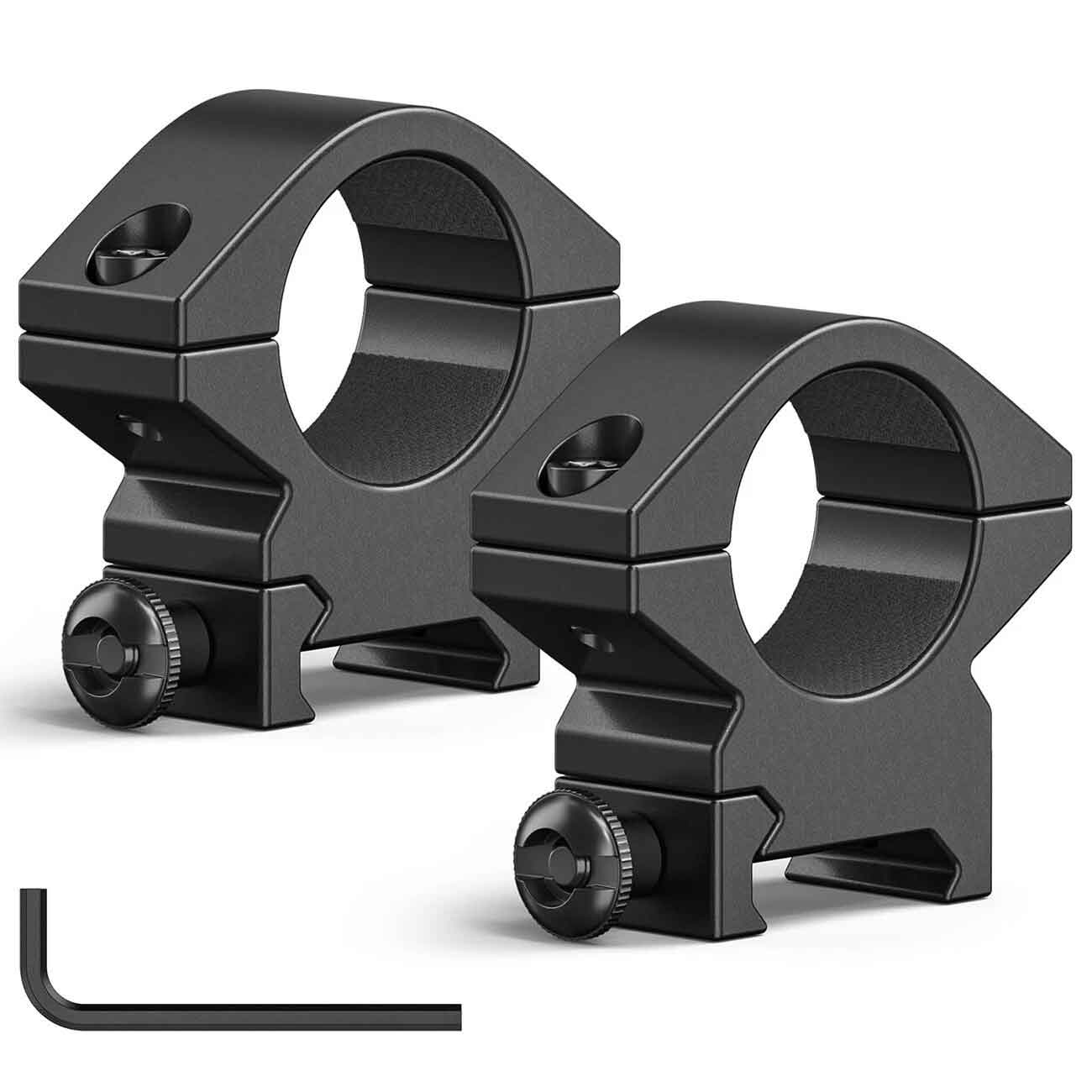 Low Profile 1" Rifle Scope Ring Mount for Picatinny Rails.