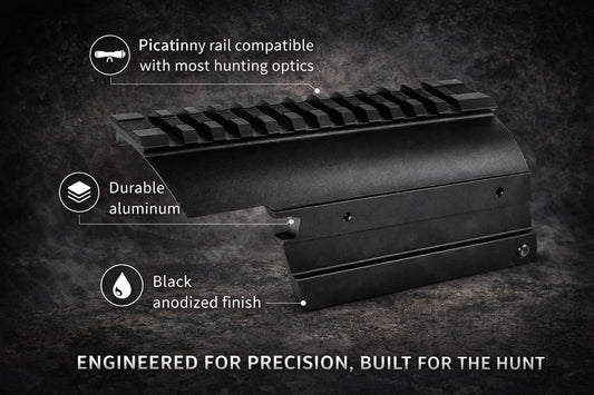 Aluminum Picatinny Rail Saddle Mount for Mossberg 590 Shockwave 12-Gauge