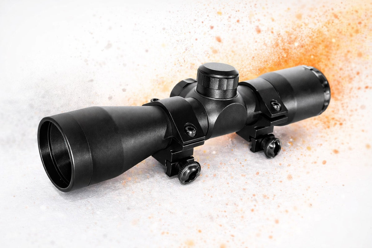 TRINITY JT 45 4x32 Scope Mil-Dot 1 Inch Tube Rings Aluminum Matte Black Hunting.