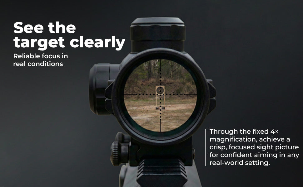 TRINITY JT 45 4x32 Scope Mil-Dot 1 Inch Tube Rings Aluminum Matte Black Hunting.
