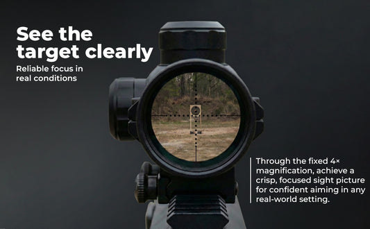 TRINITY JT 45 4x32 Scope Mil-Dot 1 Inch Tube Rings Aluminum Matte Black Hunting.
