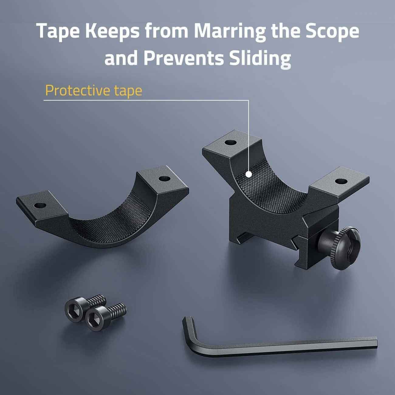 Low Profile 1" Rifle Scope Ring Mount for Picatinny Rails.