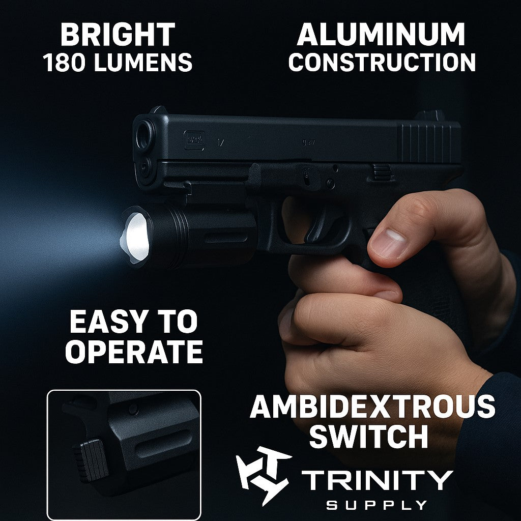180 lumens flashlight aluminum black compatible with FNS 9.