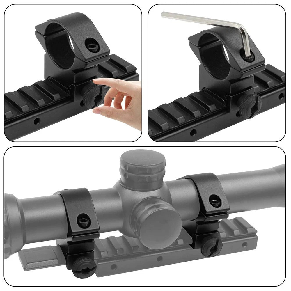 Low Profile 1" Rifle Scope Ring Mount for Picatinny Rails.