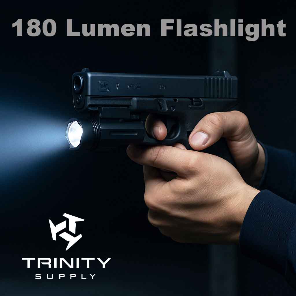 TRINITY 180 Lumen LED Flashlight for Glock 17 Quick Release Aluminum Black
