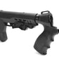 Geronimo style collapsible stock black compatible with Mossberg 590 20 gauge pump.