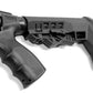 Geronimo style collapsible stock black compatible with Mossberg 590 20 gauge pump.