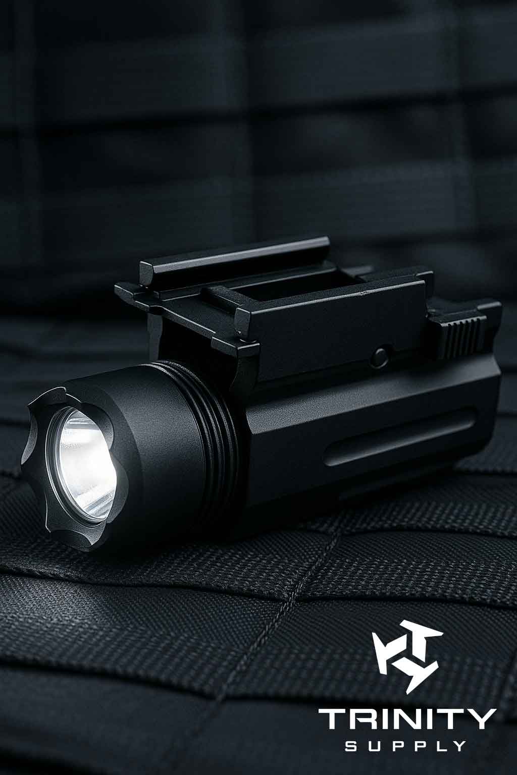 180 Lumen Flashlight Aluminum Black Compatible With Picatinny rails.
