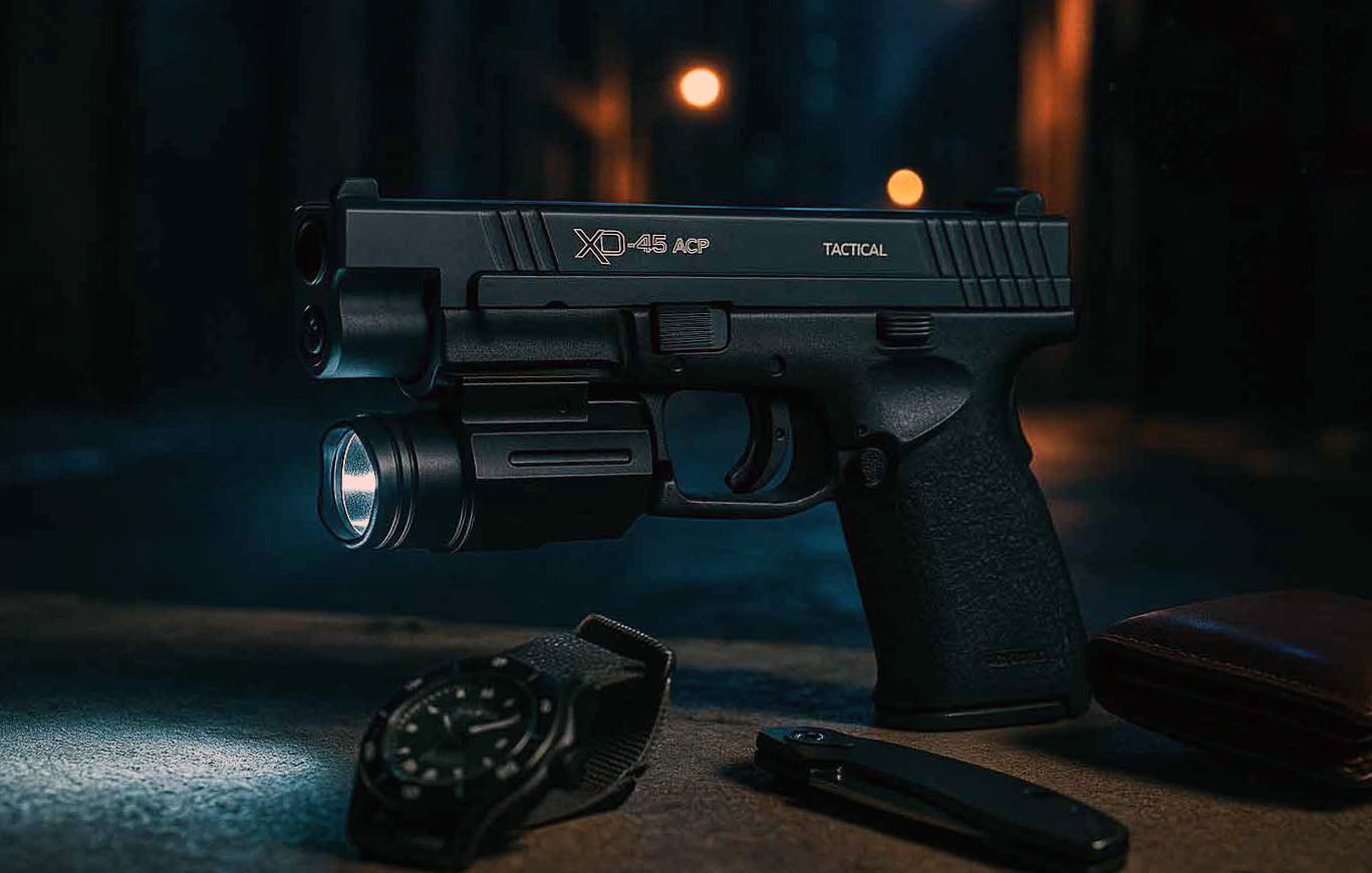 TRINITY 180 Lumen LED Flashlight for Glock 17 Quick Release Aluminum Black