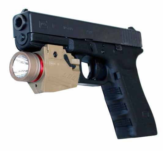 Trinity flashlight 300 lumen with red laser combo polymer body tan compatible with IWI Masada model.