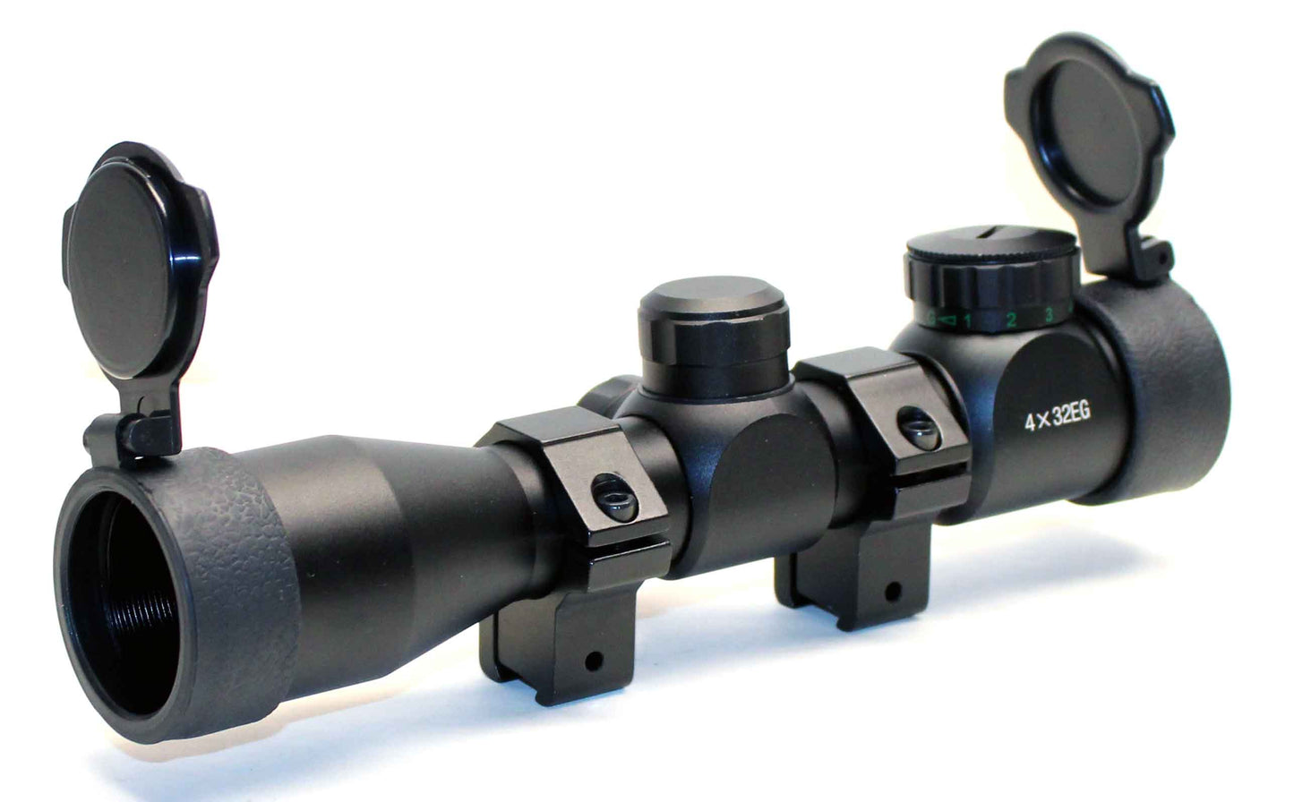 4X32 Compact Scope with Red/Green Reticle compatible with Umarex Canex CO2 Pellet Rifle.