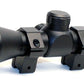 4X32 Compact Scope with Red/Green Reticle compatible with Umarex Canex CO2 Pellet Rifle.