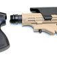 Tactical Adjustable Stock Tan Pistol Grip Black Combo With Butt Pad Compatible With Mossberg 590 12 gauge pump.