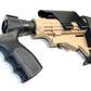 Tactical Adjustable Stock Tan Pistol Grip Black Combo With Butt Pad Compatible With Mossberg 590 12 gauge pump.