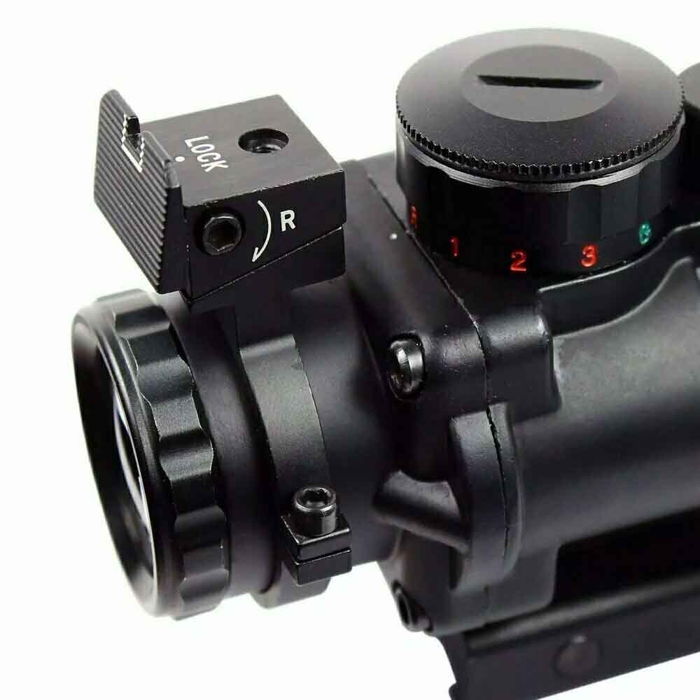 Ruger Model 14 rifle scope sight and rail combo aluminum black hunting accessories.
