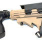 Tactical Adjustable Stock Tan Pistol Grip Black Combo With Butt Pad Compatible With Mossberg 590 12 gauge pump.