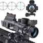 Ruger Model 14 rifle scope sight and rail combo aluminum black hunting accessories.
