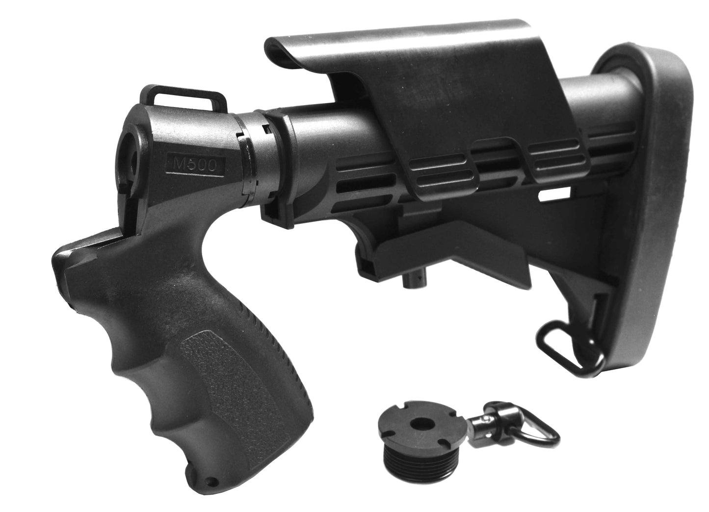 Tactical Adjustable Stock Pistol Grip Combo With Butt Pad Compatible With Mossberg Maverick 88 12 Gauge.